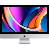 Sleek MacBook Pro with M1 Max chip alongside 2020 iMac 27-inch, showcasing advanced Apple technology and performance.