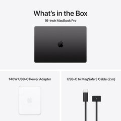 Apple MacBook Pro 16-inch M3 Max, 36GB RAM, 1TB SSD, Space Black — what's in the box