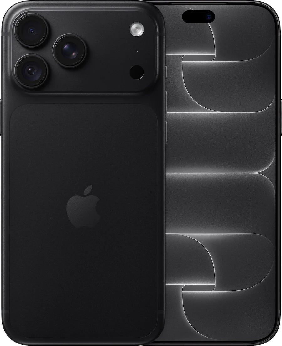 Apple iPhone 18 Pro Max 256GB Black, Unlocked — front and back