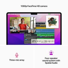 Apple MacBook Air 13-inch M2, 8GB RAM, 256GB SSD, Space Gray — 1080p FaceTime HD camera, mics and speakers