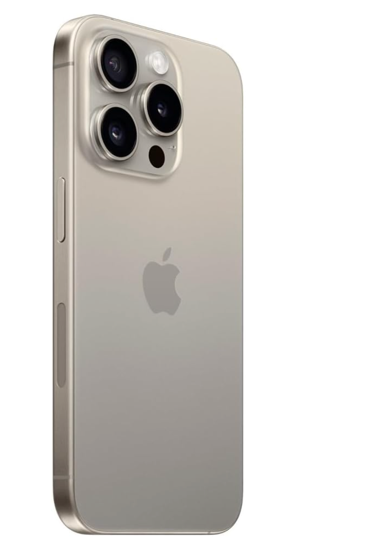 iPhone 15 Pro Max 256GB Natural and Black Titanium, Unlocked , Renewed.