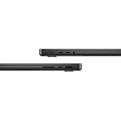 Apple MacBook Pro 14-inch M3 Max, 36GB RAM, 1TB SSD, Space Black — ports: MagSafe 3, three Thunderbolt 4, HDMI, SDXC, headphone jack