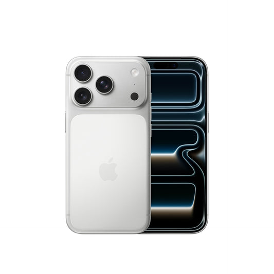 Apple iPhone 17 Pro 1TB Silver, rear and front view.