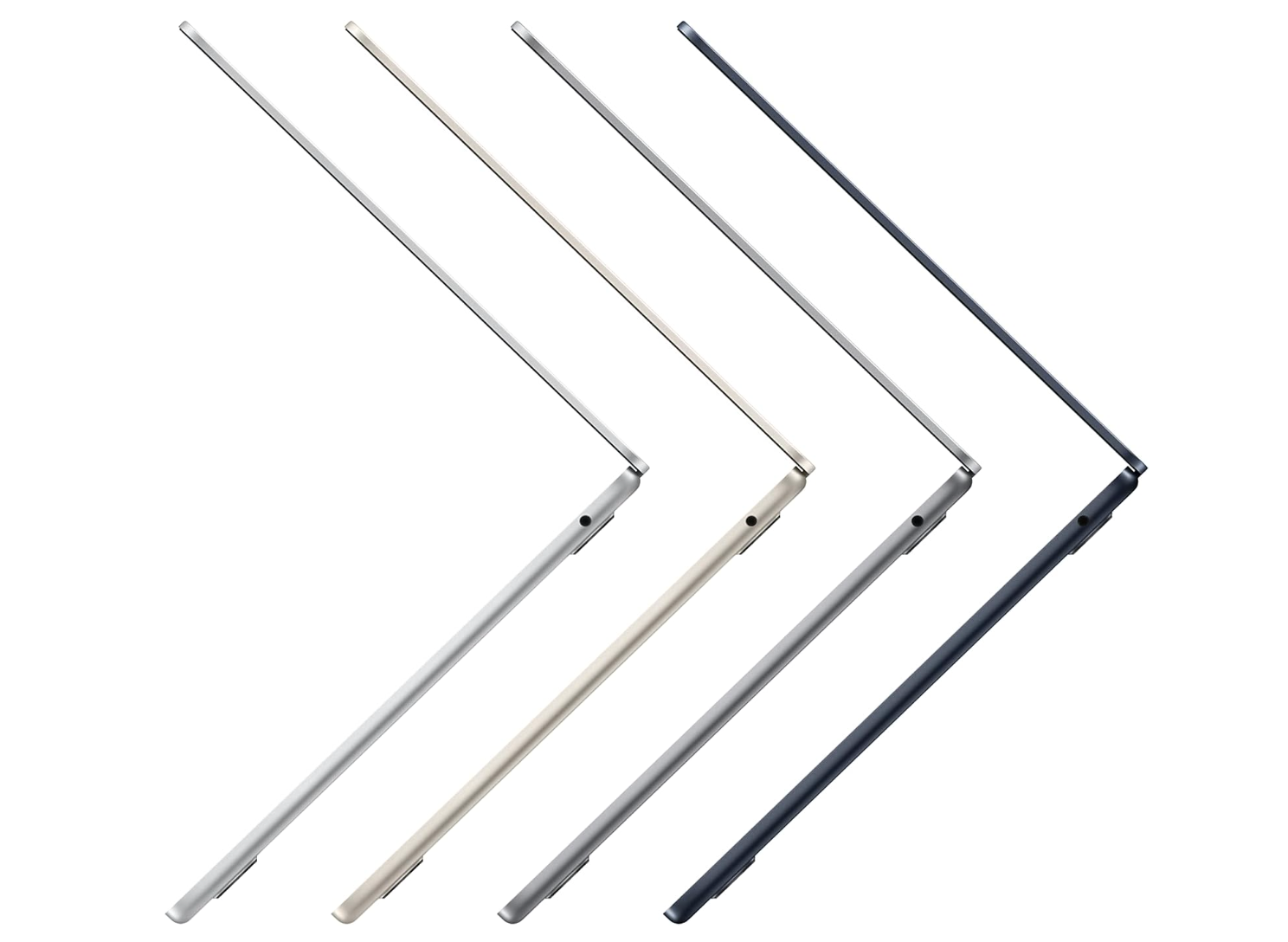 Apple MacBook Air 13-inch Laptop with M2 chip 256GB SSD 16GB Ram-Midnight Blue side profile