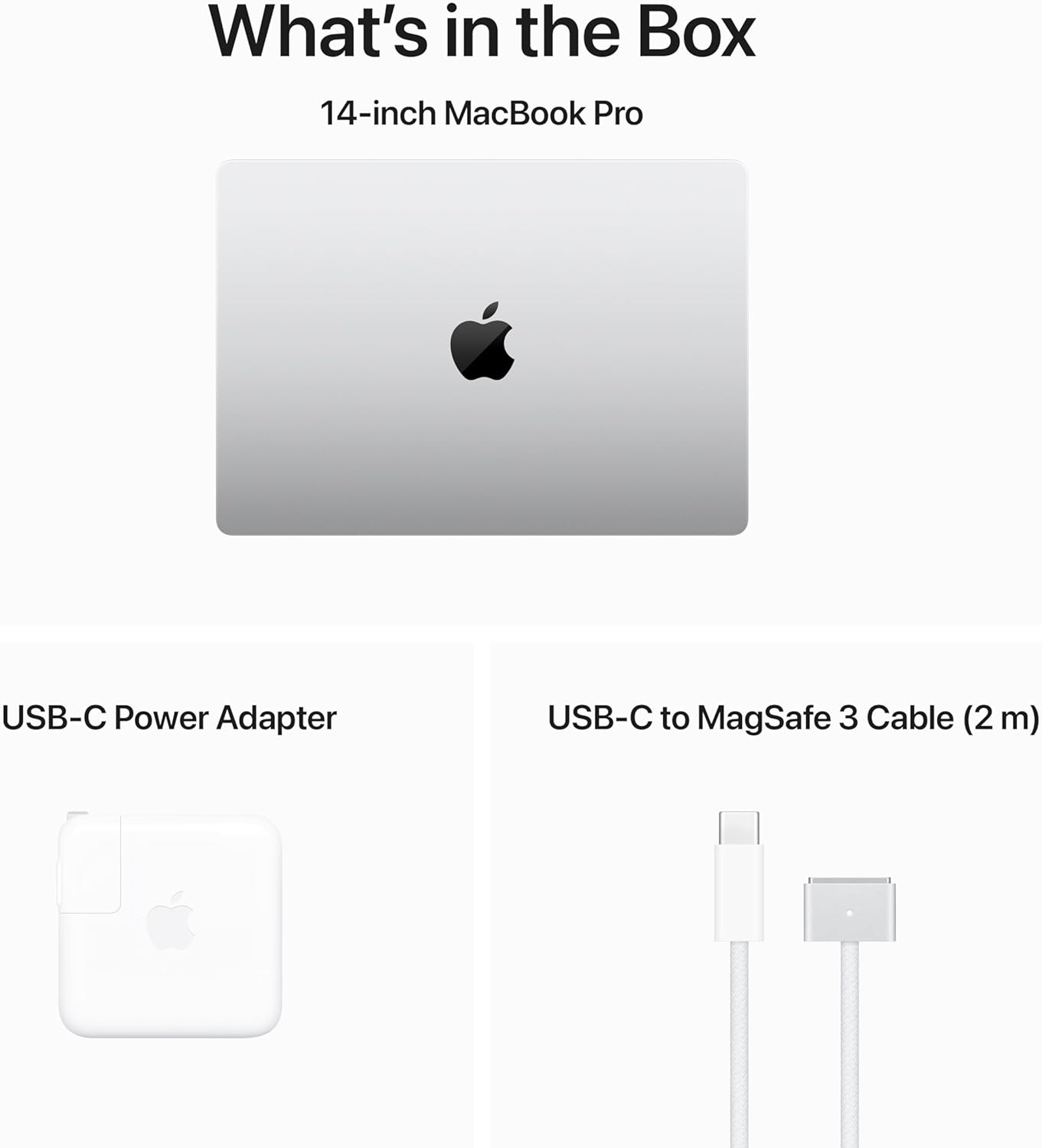 Apple MacBook Pro M3, 14 inch, 16GB RAM, 512GB SSD, 11‑Core CPU and 14‑Core GPU, Silver.