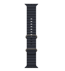 Apple Watch Ultra GPS + Cellular, 49mm Titanium Case with Midnight Black Ocean Band.