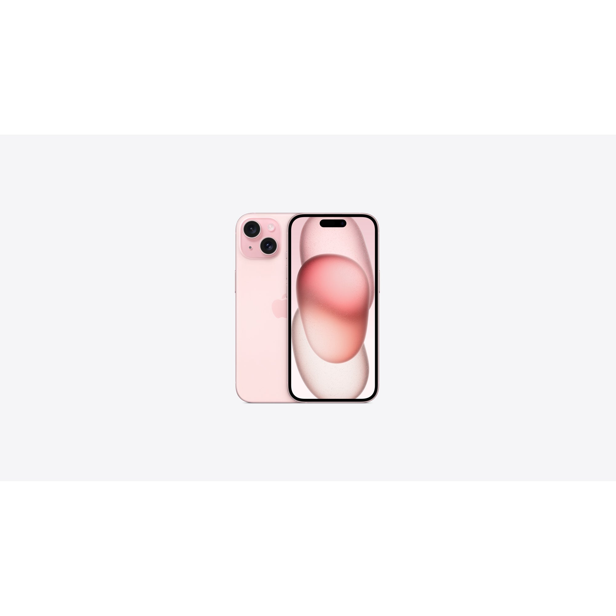 Apple iPhone 15 128GB Pink Unlocked — front and back