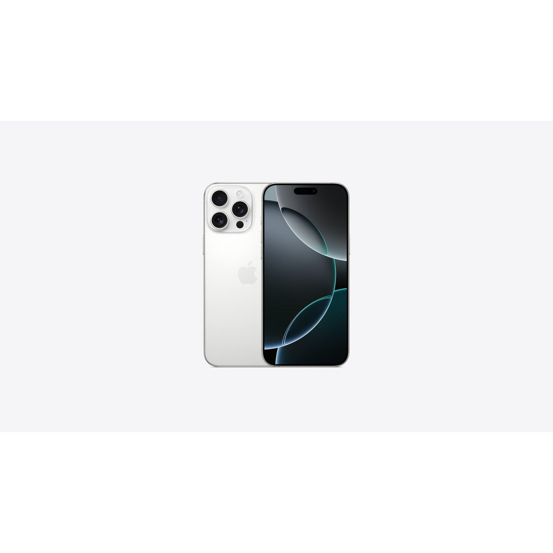 Apple iPhone 16 Pro Max 256GB White Titanium, Unlocked — front and back
