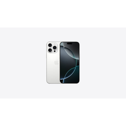Apple iPhone 16 Pro Max 512GB White Titanium, Unlocked — front and back