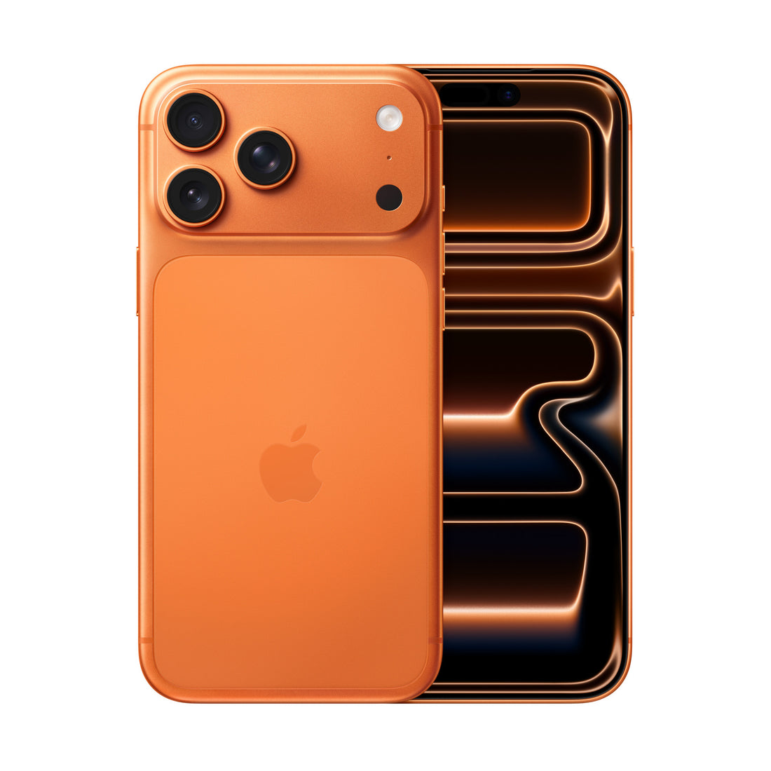 Apple iPhone 17 Pro Max 256GB Cosmic Orange, Unlocked — front and back