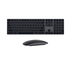 Apple Magic Keyboard With Numeric KeyPad and Magic Mouse (Black ).