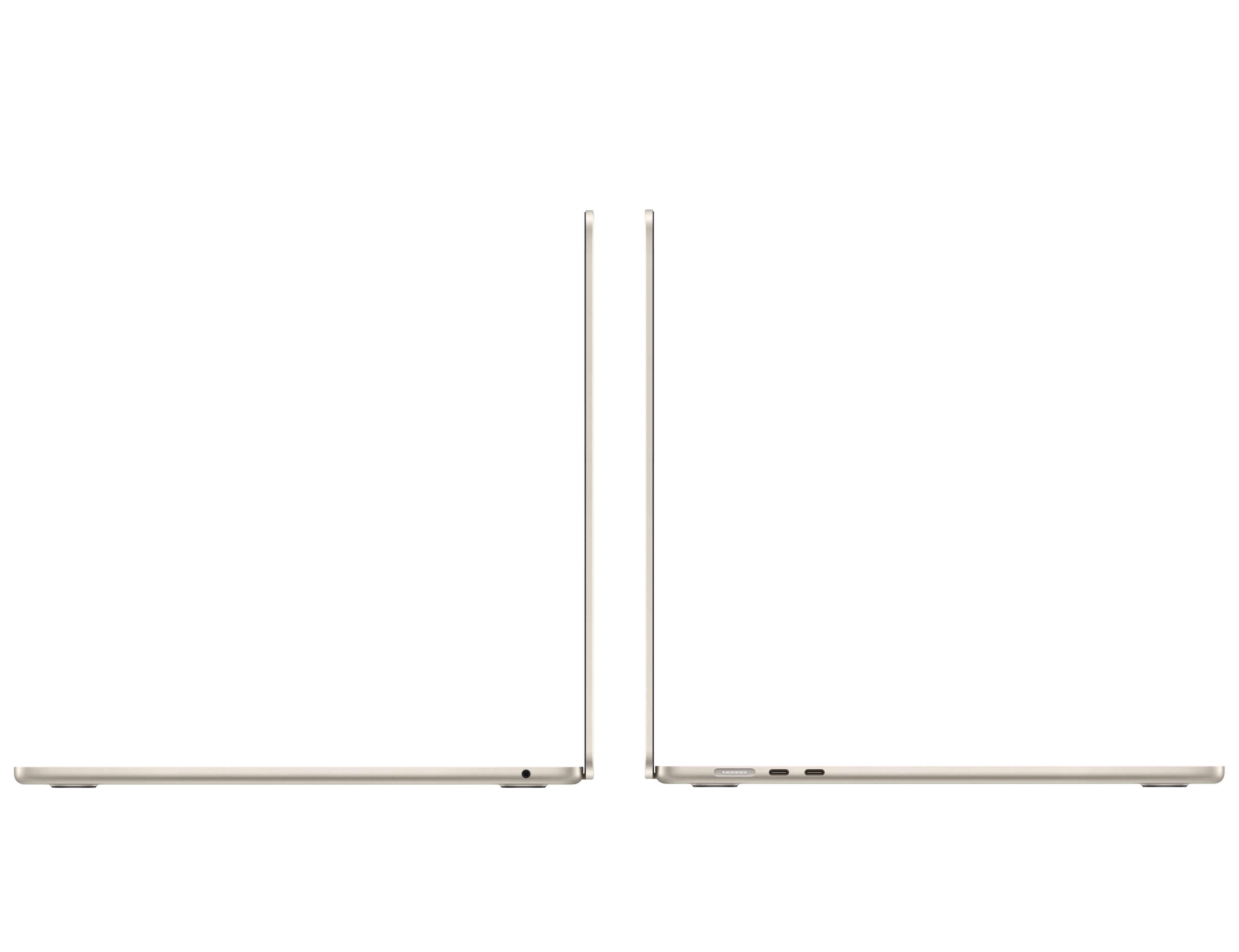 Apple MacBook Air 15-inch M3, 8GB RAM, 256GB SSD, Starlight — side profile