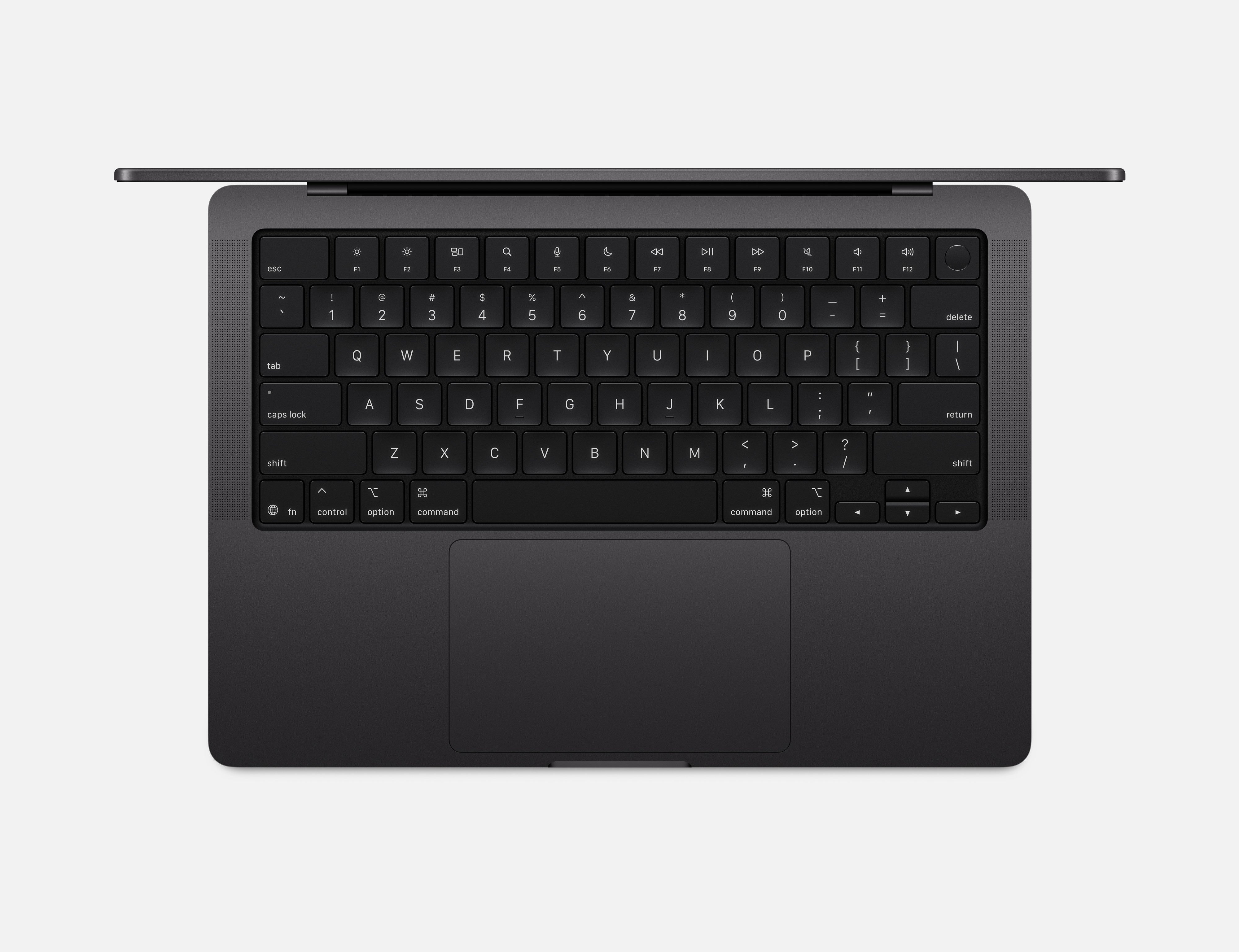 Apple MacBook Pro 14-inch M3 Max, 36GB RAM, 1TB SSD, Space Black — keyboard with Touch ID and Force Touch trackpad