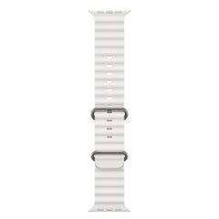 Apple Watch Ultra GPS + Cellular, 49mm Titanium Case with White Ocean Band.