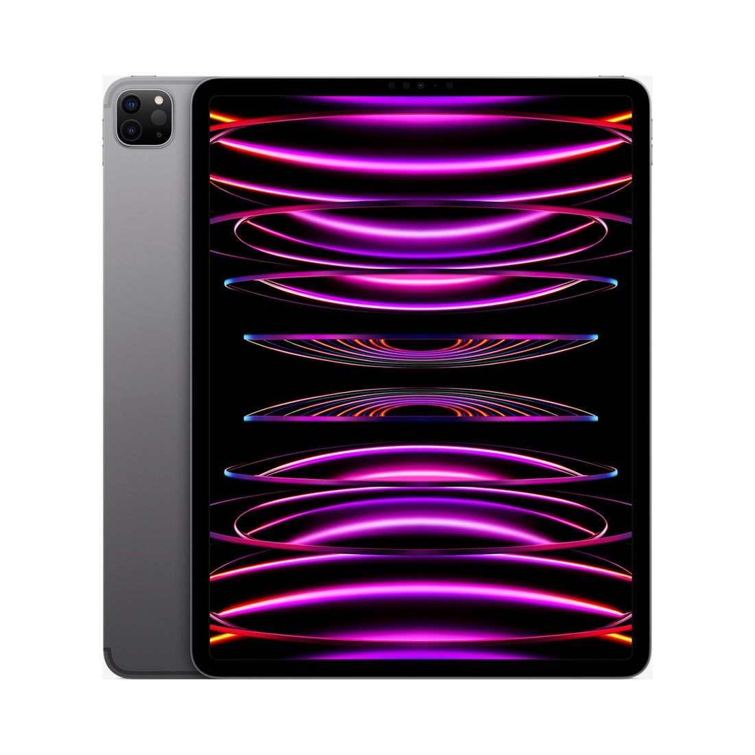 Apple iPad Pro 12.9-inch (6th Gen) M2, 512GB Wi-Fi + Cellular Space Gray — front and back
