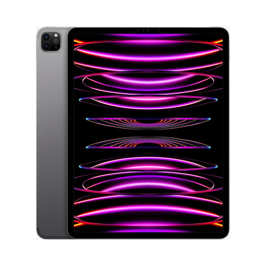 Apple iPad Pro 12.9-inch (6th Gen) M2, 256GB Wi-Fi + Cellular Space Gray — front and back