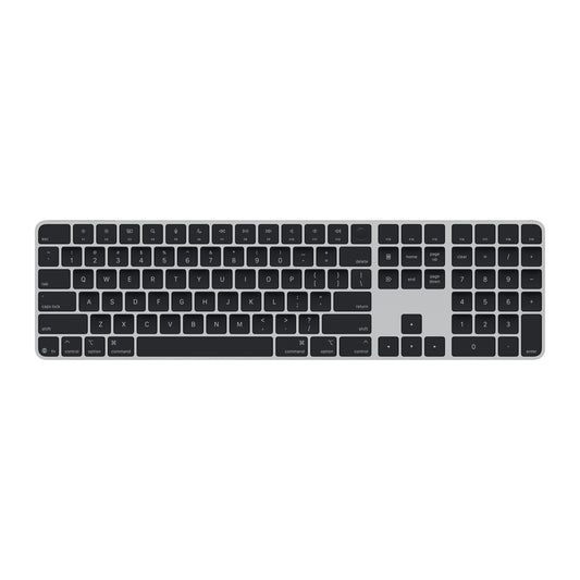 Apple Magic Keyboard with Touch ID and Numeric Keypad, black keys — top view