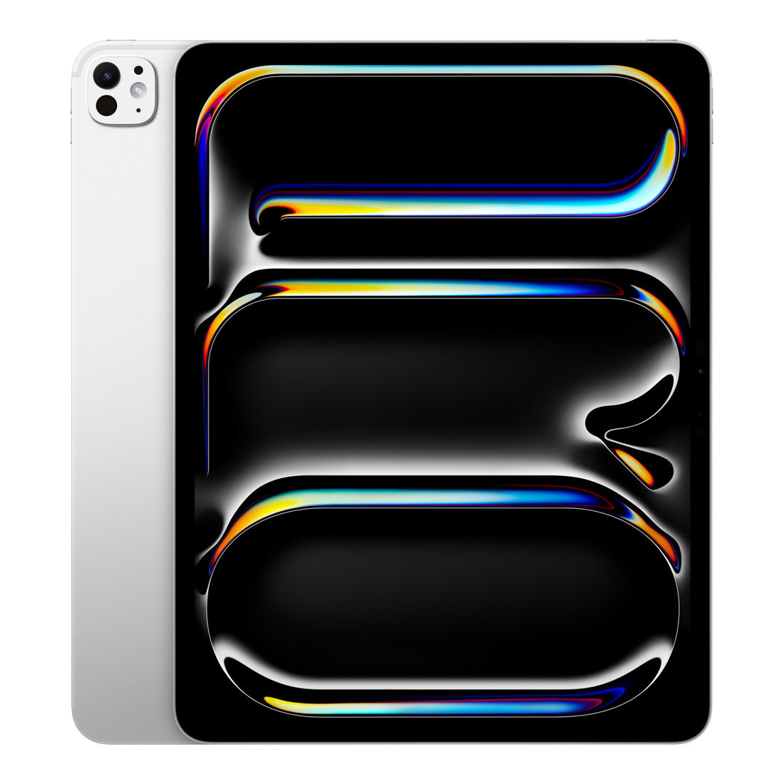 Apple iPad Pro 13-inch M5, 1TB, Wi-Fi, nano-texture glass, Silver — front and side view