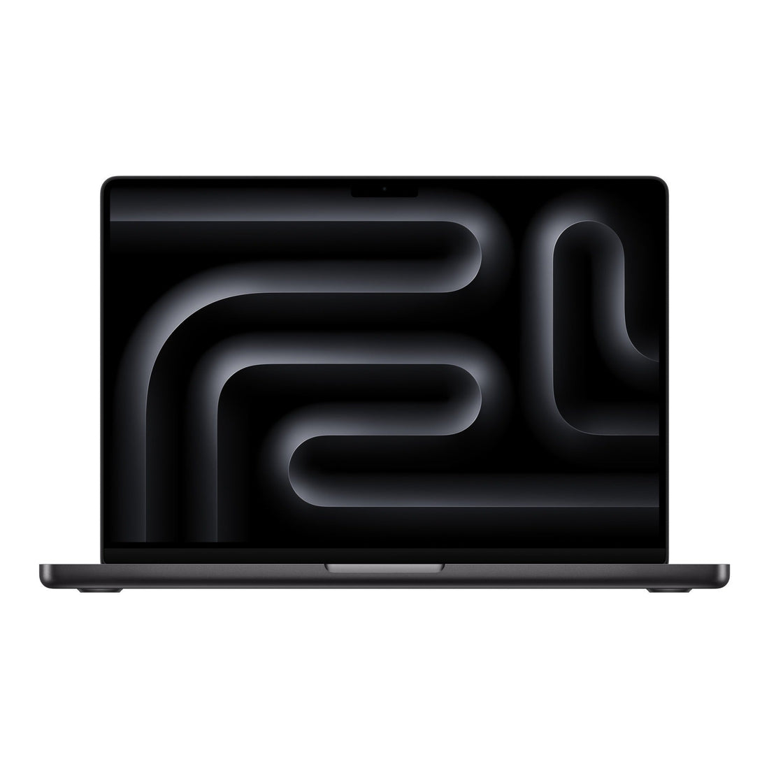 Apple MacBook Pro 14-inch M4 Pro, 12-core CPU, 16-core GPU, 24GB, 512GB, Space Black — front view, Liquid Retina XDR display