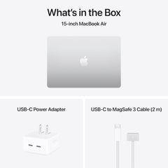 2025 Apple MacBook Air 15-inch M4, 24GB RAM, 1TB SSD Silver Open Box Apple Care + March 2028