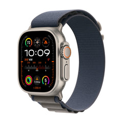 Apple Watch Ultra 2 [GPS + Cellular 49mm] Smartwatch with Rugged Titanium Case & Blue Alpine Loop Small Open Box.