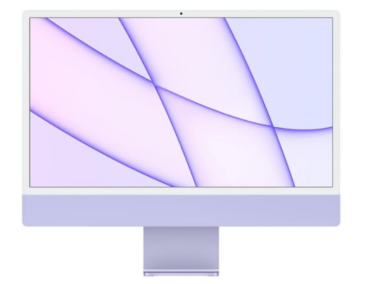 Apple iMac with Apple M1 Chip with 8-core CPU, 24-inch, 8GB RAM, 512GB SSD Storage, Purple, 1 YEAR WARRANTY