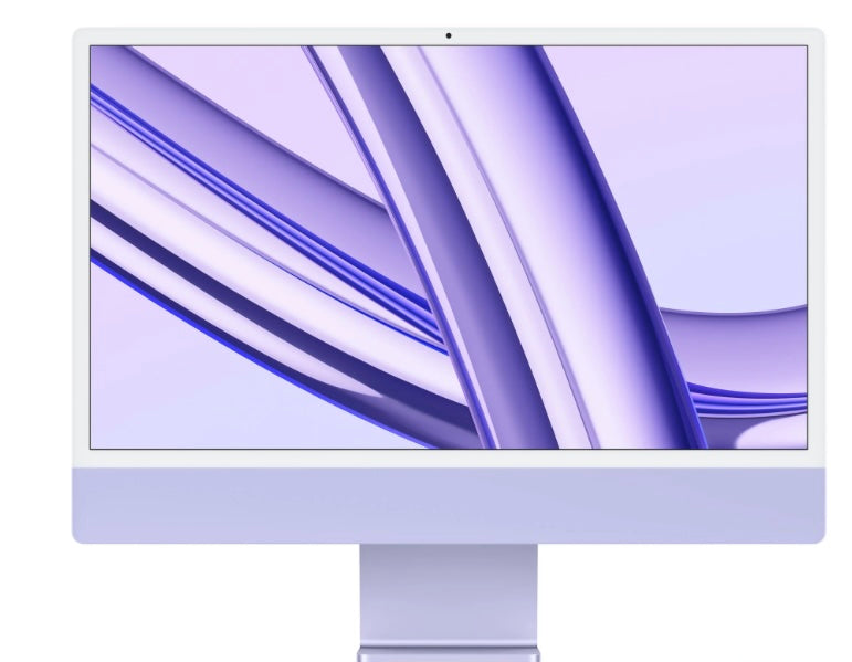 Apple iMac 24-inch M1, 16GB RAM, 1TB SSD, Purple 1 Year Warranty front view