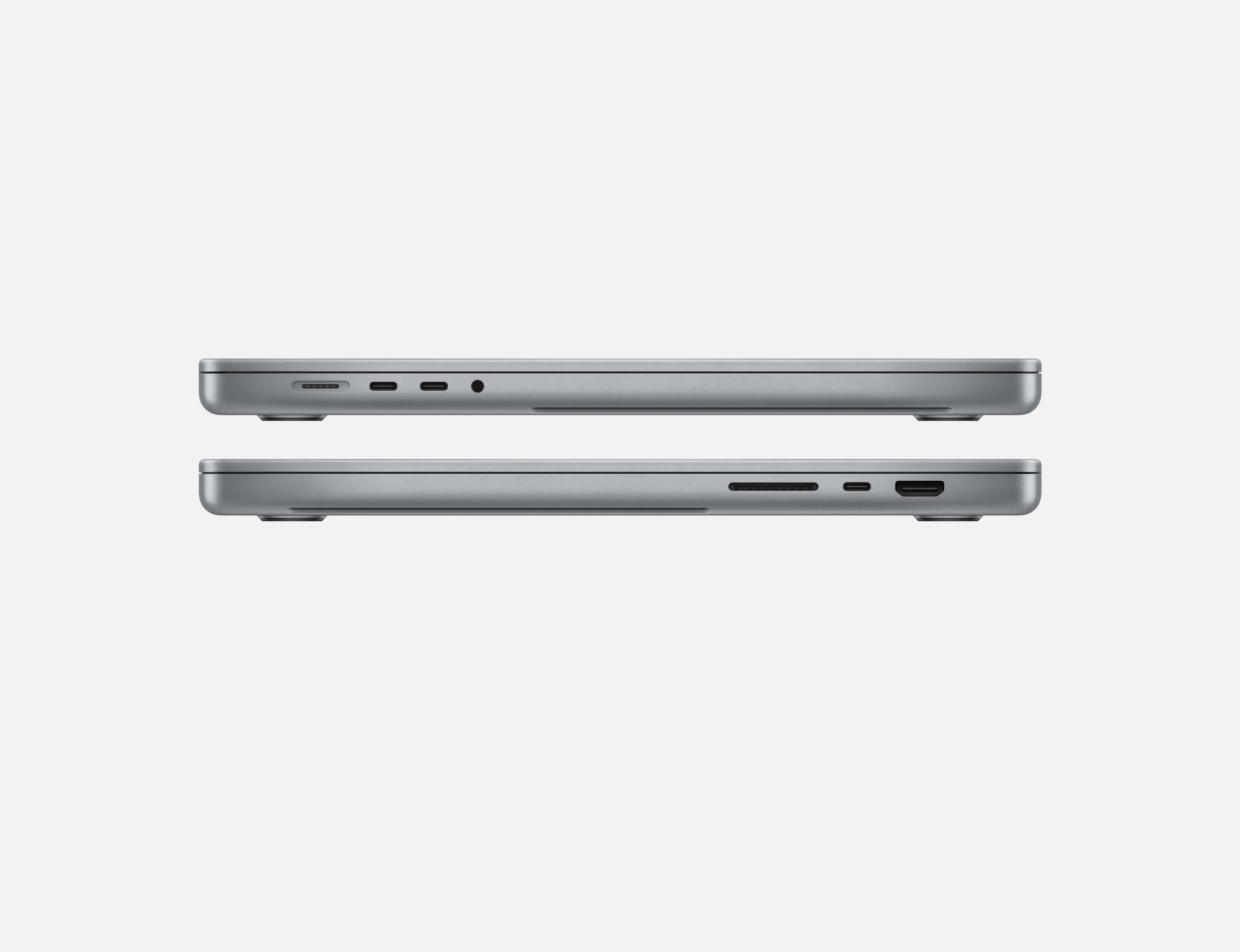 Apple MacBook Pro 16-inch M2 Max, 64GB RAM, 1TB SSD, Space Gray — ports: MagSafe 3, three Thunderbolt, HDMI, SDXC, headphone jack