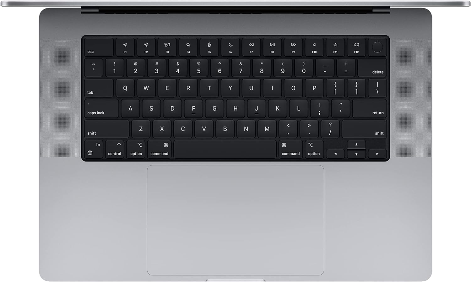 Apple MacBook Pro 16-inch (M2 Pro, 32GB RAM, 2TB SSD) 1 Year Warranty keyboard and trackpad close-up