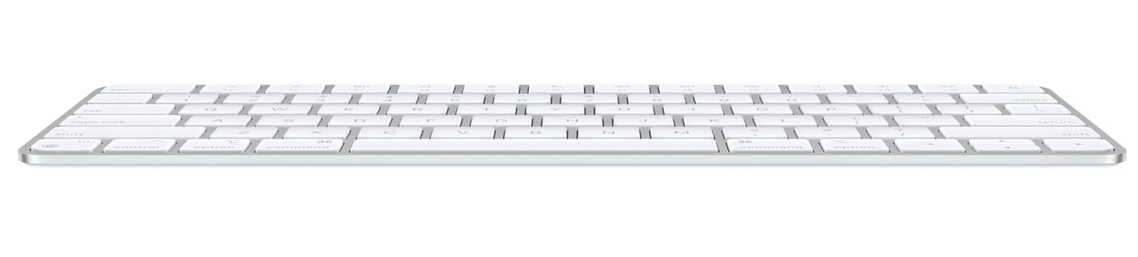 Top view of Apple Magic Keyboard 2, (Wireless) Silver (QWERTY English) (Renewed)