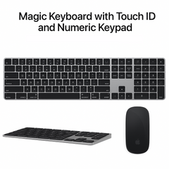 Apple Magic Keyboard with Touch ID + Magic Mouse (Black) – Wireless Combo Set New In The Box