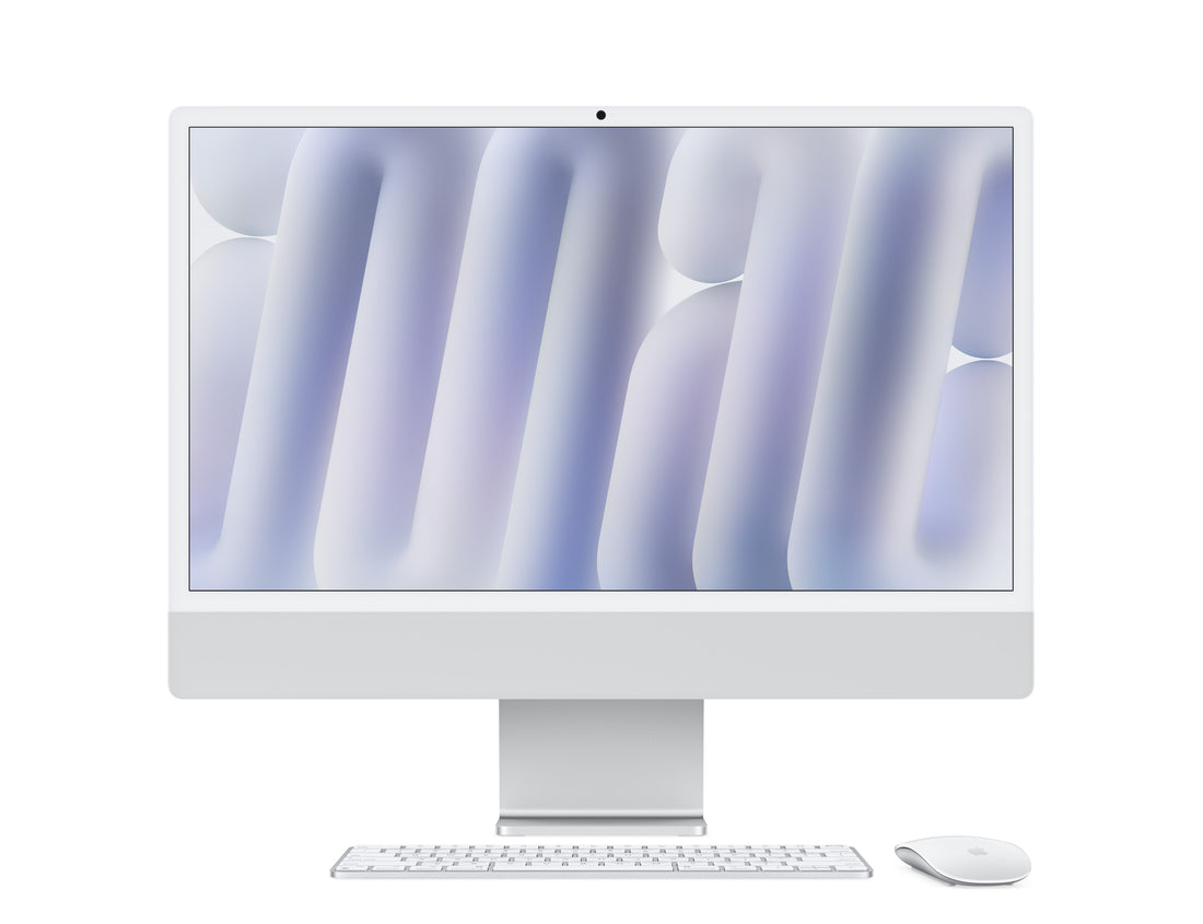 Apple iMac 24-inch M1 in Silver with Magic Keyboard and Magic Mouse