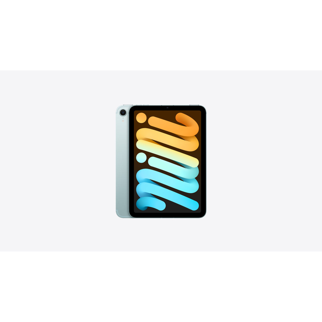 Apple iPad mini (A17 Pro) 256GB Wi-Fi + Cellular Blue — front and side