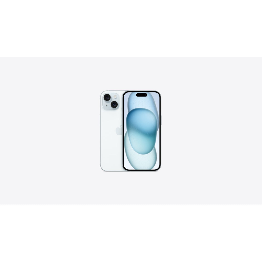 Apple iPhone 15 256GB Blue Unlocked — front and back