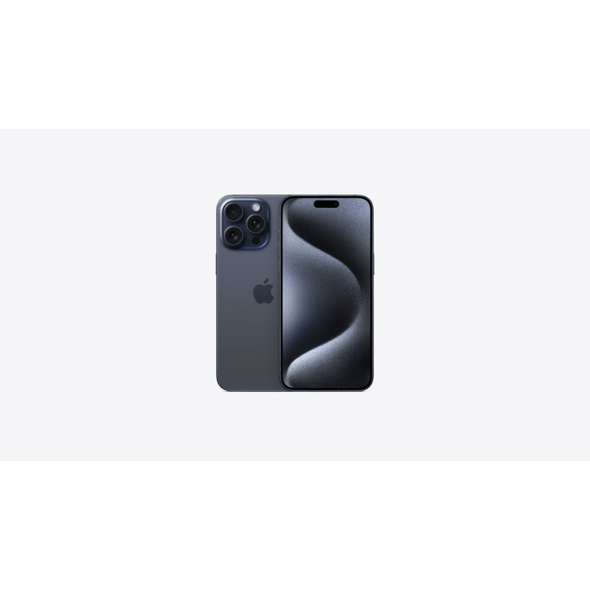 Apple iPhone 15 Pro Max 256GB Blue Titanium Unlocked — front and back