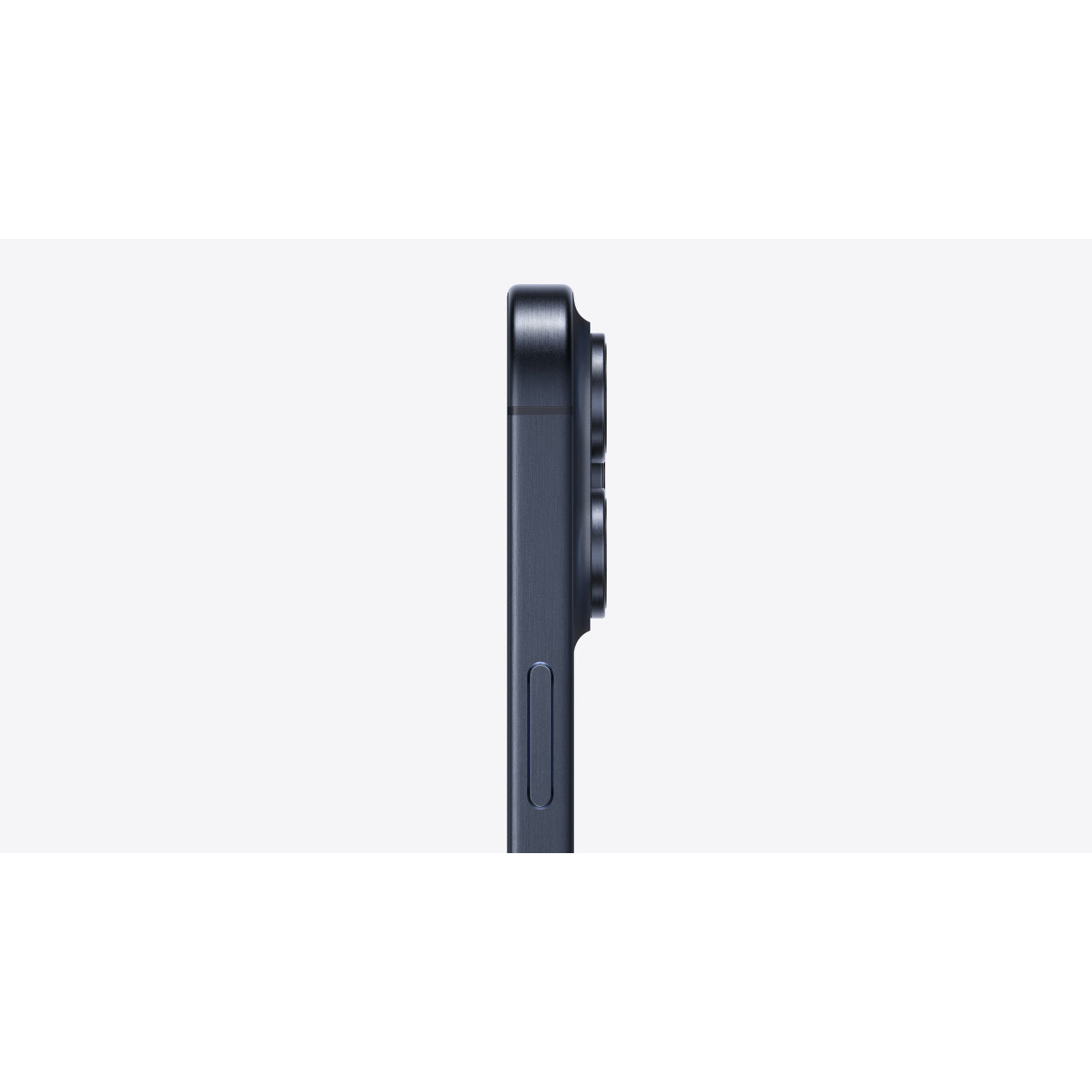 Apple iPhone 15 Pro Max 256GB Blue Titanium — titanium side with Action button