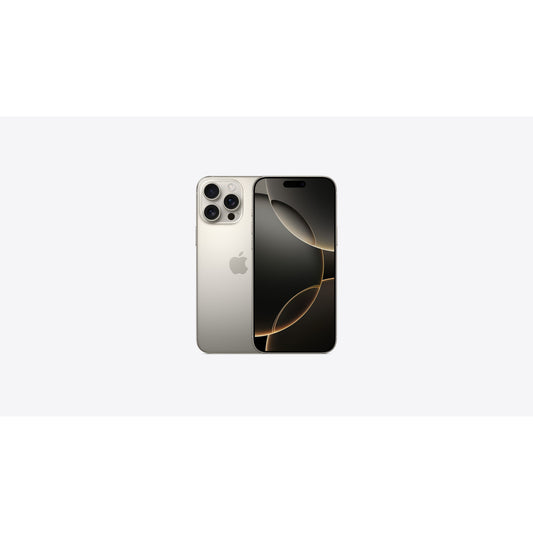 Apple iPhone 16 Pro Max 512GB Natural Titanium, Unlocked — front and back