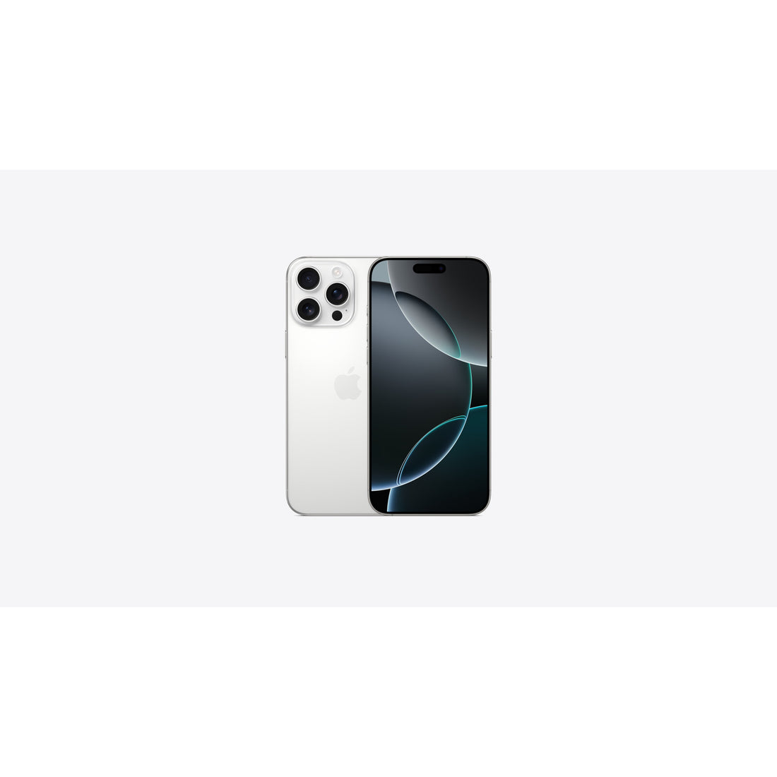 Apple iPhone 16 Pro Max 512GB White Titanium, Unlocked — front and back