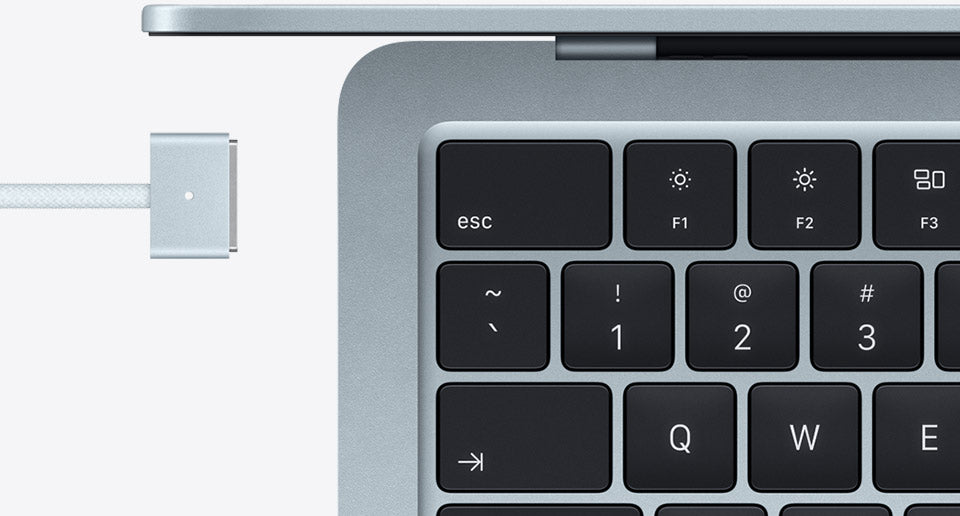 Apple MacBook Air 13-inch in Sky Blue with color-matched MagSafe cable