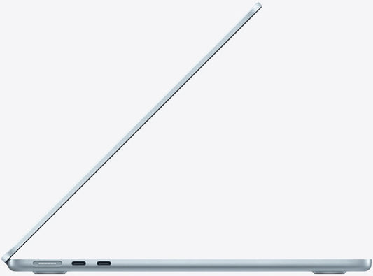 Apple MacBook Air 13-inch in Sky Blue, side view