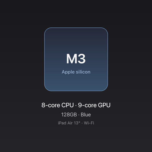 Apple M3 chip card — iPad Air 13-inch M3 128GB Wi-Fi Blue