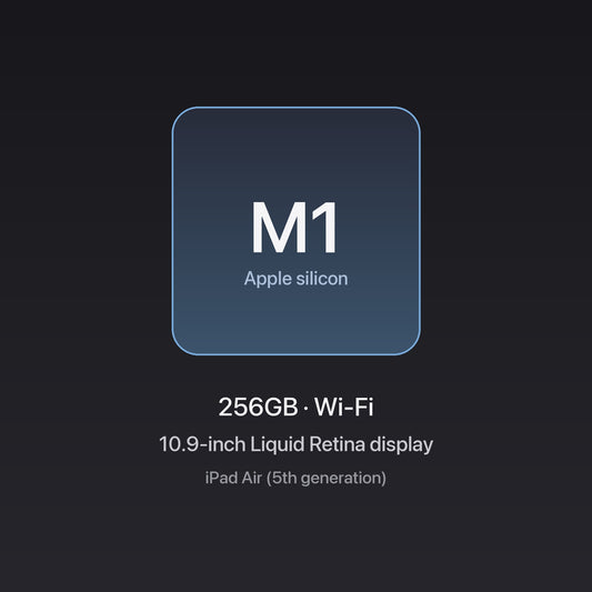 Apple M1 chip — iPad Air (5th generation) 256GB Wi-Fi, Space Gray