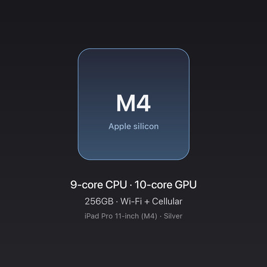 Apple M4 chip card — iPad Pro 11" M4 256GB Wi-Fi + Cellular Silver