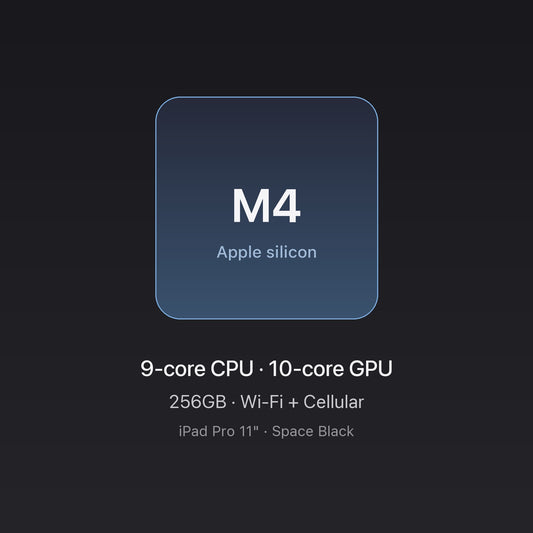 Apple M4 chip card — iPad Pro 11" M4 256GB Wi-Fi + Cellular Space Black
