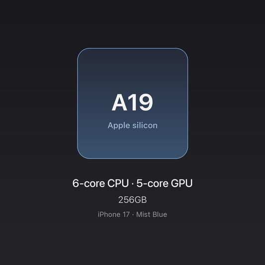 Apple A19 chip — iPhone 17 256GB Mist Blue, T-Mobile