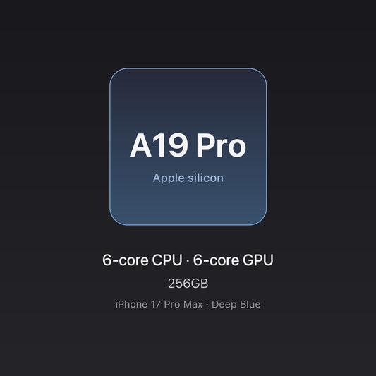 Apple A19 Pro chip — iPhone 17 Pro Max 256GB Deep Blue, unlocked