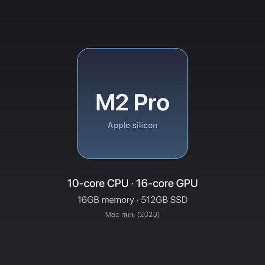Apple M2 Pro chip card — Mac mini M2 Pro 16GB/512GB