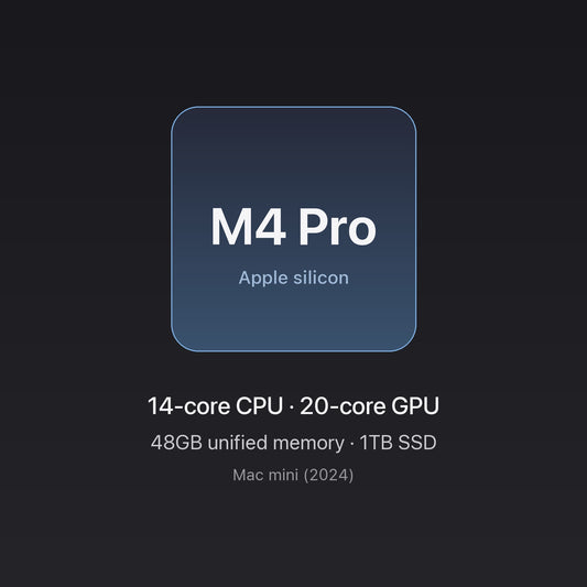 Apple chip card — Mac mini M4 Pro 48GB/1TB