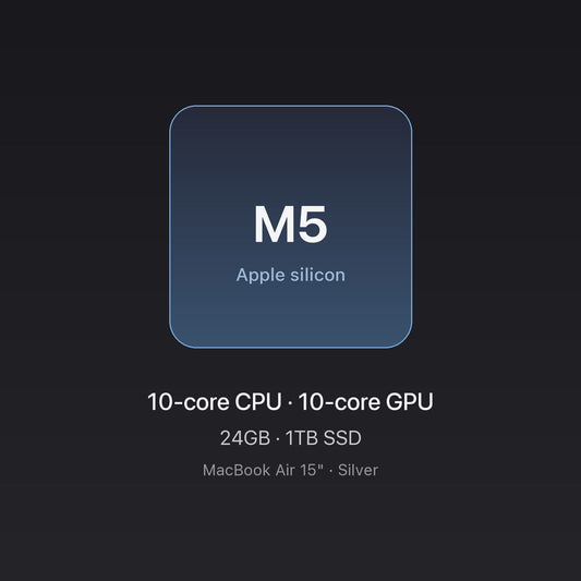 Apple M5 chip card — MacBook Air 15" M5 24GB 1TB Silver