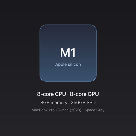 Apple M1 chip card — MacBook Pro 13" M1 8GB 256GB Space Gray